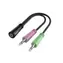 Hama 200351 headset redukce jack 3.5 mm 4pól. na 2x jack černá