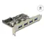 Delock PCI Express Karta na 4 x USB Typ-A (F) SuperSpeed USB 5 Gbps / USB 3.2 Gen 1