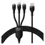 Baseus CASS030001 Kabel USB-A (M) - Micro-USB (M) 18W & USB-C (M) 100W & Lightning (M) 20W 1.2 m černá 