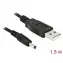 DeLock Kabel USB-A (M) - DC 3.5 x 1.35mm (M) 1.5m černá