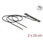 DeLock Dvoupásmová anténa WLAN WiFi 6 Twin 2x i-PEX MHF 4L (M) 25 cm černá
