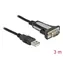 DeLock Adaptér USB 2.0 A (M) - RS-232 (M) 3m černá