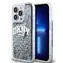 DKNY Liquid Glitter Arch Logo Zadní Kryt pro Apple iPhone 15 Pro černá