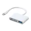 Joyroom S-H142 Adaptér Lightning (M) na USB-A + USB-C + čtečka karet SD + microSD bílá 