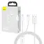 Baseus P10320105221-00 USB kabel 3v1 1m bílá / 1x USB-C / 1x microUSB / 1x Lightning