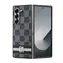 DKNY PU Leather Checkered Pattern and Stripe Zadní Kryt pro Samsung Galaxy Z Fold 6 černá