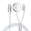 Joyroom S-IW012 Kabel 2v1 USB-C (M) - Lightnig (M) + magnetická nabíječka 1.5m bílá 