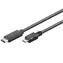 PremiumCord Kabel USB C samec - USB 2.0 konektor Micro-B samec 0.6m černá