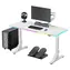 ULTRADESK IRON bílá / Herní stůl / 132.5 x 60.5 x 71 - 81 cm / nastavitelná výška / LED osvětlení