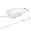 SAMSUNG EP-TA800EWE 25W adaptér + USB-C kabel (Bulk) bílá / USB-C nabíječka / 25W / S kabelem  