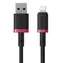 Baseus Dura (P10377801U01-03) Rychlonabíjecí kabel USB-A/Lightning 2.4A 2m červeno-černá