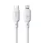 Baseus Silky (P10377700213-00) Rychlonabíjecí kabel USB-C/Lightning 20W 1m bílá