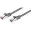 C-TECH patchcord Cat6a S/FTP 15 m šedá