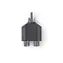 Nedis Subwoofer adaptér RCA (M) - 2x RCA (F) černá / pozinkovaný 