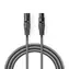 Nedis Vyvážený Audio kabel XLR 3pinový (M) - XLR 3kolíková (F) 0.50 m tmavě šedá