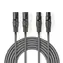 Nedis Vyvážený Audio kabel 2x XLR 3pinový (M) - 2x XLR 3pinová (F) 0.50 m tmavě šedá