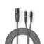 Nedis Vyvážený Audio kabel XLR 3pinový (M) - 2x RCA (M) 3.00 m tmavě šedá 
