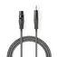 Nedis Vyvážený Audio kabel XLR 3pinový (F) - jack 3.5 mm (M) 1.50 m tmavě šedá