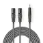 Nedis Vyvážený Audio kabel 2x XLR 3pinový (F) - jack 3.5 mm (M) 3.00 m tmavě šedá 
