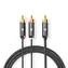 Nedis Kabel k subwooferu RCA (M) - 2x RCA (M) 3.00 m šedá 