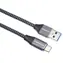PremiumCord opletený propojovací kabel USB-C - USB 3.0 A USB 3.2 gen. 1 / 3A / 5Gbit/s / 1m