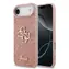 Guess PU Fixed Glitter 4G Metal Logo Zadní Kryt pro iPhone 17 Air Pink