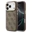 Guess PU Leather 4G Gold Frame MagSafe Zadní Kryt pro iPhone 17 Pro Brown