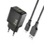 Dudao A23LEU síťová nabíječka s kabelem Lightning černá / USB-A / 12W / 5V / 2.4A
