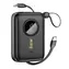 Dudao K14 10000mAh černá / Powerbanka / s kabelem USB-C / Lightning