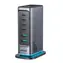 Joyroom JR-TCM02 šedá / Stolní nabíječka / 4x USB-C + 2x USB-A / 65W / LED / UK zástrčka