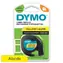 Dymo  originální páska do tiskárny štítků 12mm x  / černý tisk / žlutý podklad / LetraTag plastová páska