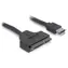 DeLock kabel  eSATAp na SATA 22 pin délka 0.5m, pro 2,5" i 3,5" HDD