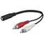 PremiumCord Kabel Jack 3.5mm F - 2xCINCH M 1.5m