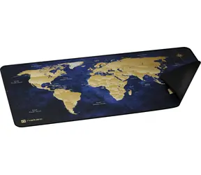 Natec World modrá / Podložka pod myš a klávesnici / 800 x 400 mm / voděodolná / protiskluzová