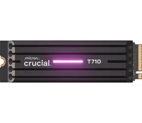 Crucial T710 1TB Heatsink / M.2 SSD 2280 / PCIe 5.0 / R:14900MBs / W:13700MBs / 5y