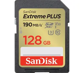 SanDisk Extreme PLUS / Paměťová karta SDXC / 128 GB / UHS-I U3 / Class 10