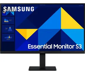 24" Samsung Essential S3 černá / Monitor / IPS / 1920x1080 / 100Hz / 5ms / 1000:1 / 250 cd/m2 / HDMI + VGA / VESA