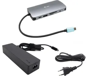 i-tec USB-C Metal Nano Dock C31NANOVGA100 + nabíječka 100W / Dokovací stanice / PD 100W / HDMI + VGA