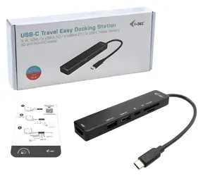 i-tec USB-C Travel Easy Dock 4K HDMI / Dokovací stanice / 4K 30Hz / Power Delivery 60W / USB 3.0 / SD+microSD