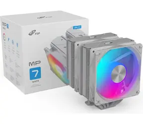 FSP MP7-WA Dual bílá / Chladič CPU / 2× 120 mm / 1800 rpm / PWM / ARGB / pro Intel & AMD
