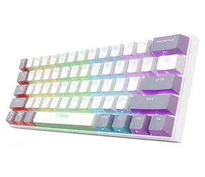 Trust GXT 873 Acira bílá / Herní klávesnice / bezdrátová / 60% / RGB / US