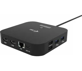i-tec USB-C Dual HDMI Docking Station (bez AC) / Dokovací stanice / Power Delivery 100W / 2x HDMI 4K/60 Hz / 6x USB
