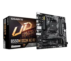 Gigabyte B550M DS3H AC R2 / Základní deska / AMD B550 / AM4 / 4x DDR4 / Wi-Fi 5 / 1x GLAN / mATX