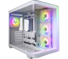 Fortron FSP M580-WP bílá / Midi Tower skříň / ATX / 270° sklo / ARGB / GPU 445 mm