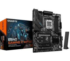Gigabyte B840 GAMING X WIFI6E / B840 / 4x DDR5 / 4x SATA III / 2.5 GLAN / Wi-Fi 6E / 3x M.2 / ATX