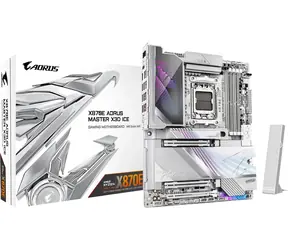 GIGABYTE X870E AORUS MASTER X3D ICE / Základní deska / AMD X870E / AM5 / DDR5 / Wi-Fi 7 / 5x M.2 / 10G LAN / ATX