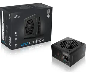 Fortron FSP VITA PM bílá / Napájecí zdroj / 850W / ATX 3.1 / 80PLUS Platinum / 120mm ventilátor / modulární