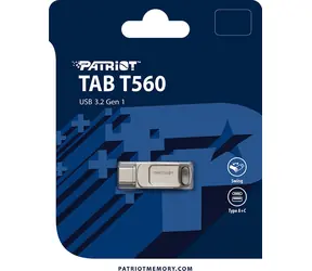 Patriot TAB T560 stříbrná / Flash disk / 32GB / USB 3.2 / USB-A + USB-C / 120 MB/s