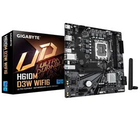 Gigabyte H610M D3W WIFI6 / Základní deska / LGA 1700 / 2x DDR5 / 1x PCIEx16 / 1GLAN / Wi-Fi 6 / mATX