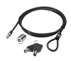 HP Cable Lock černá / Lankový zámek pro notebook / 1,85 m / 2 klíče